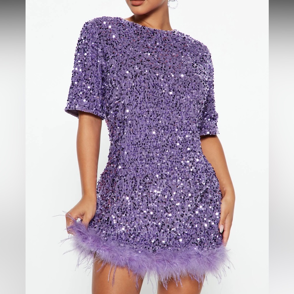 Fashion Nova Purple Sequin Shirt Dress (Eras Tour Outfit!)